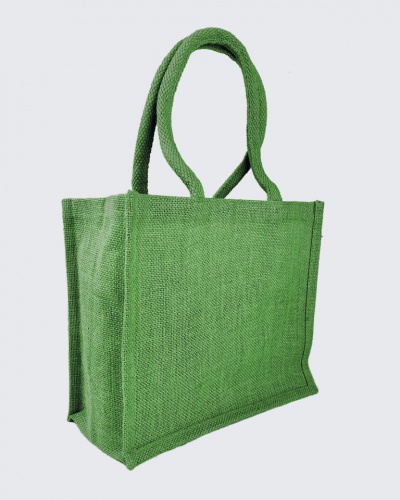 Mini Jute Bag in Emerald