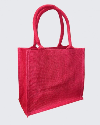 Hot Pink Mini Jute Bag